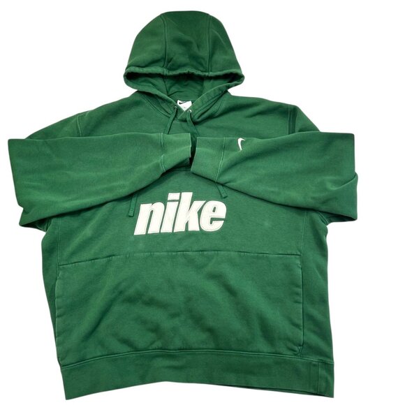 Nike Men's Color Block 2.0 Pullover Hoodie Green Size XL - Picture 3 of 11